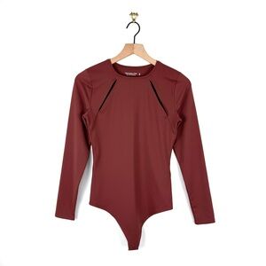 Abercrombie & Fitch Long Sleeve Cut Out Bodysuit Sz M NWT
